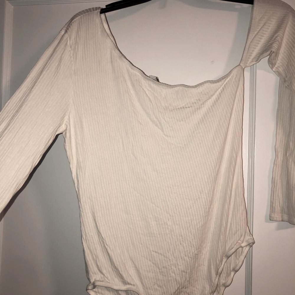 Off-The-Shoulder white Bodysuit